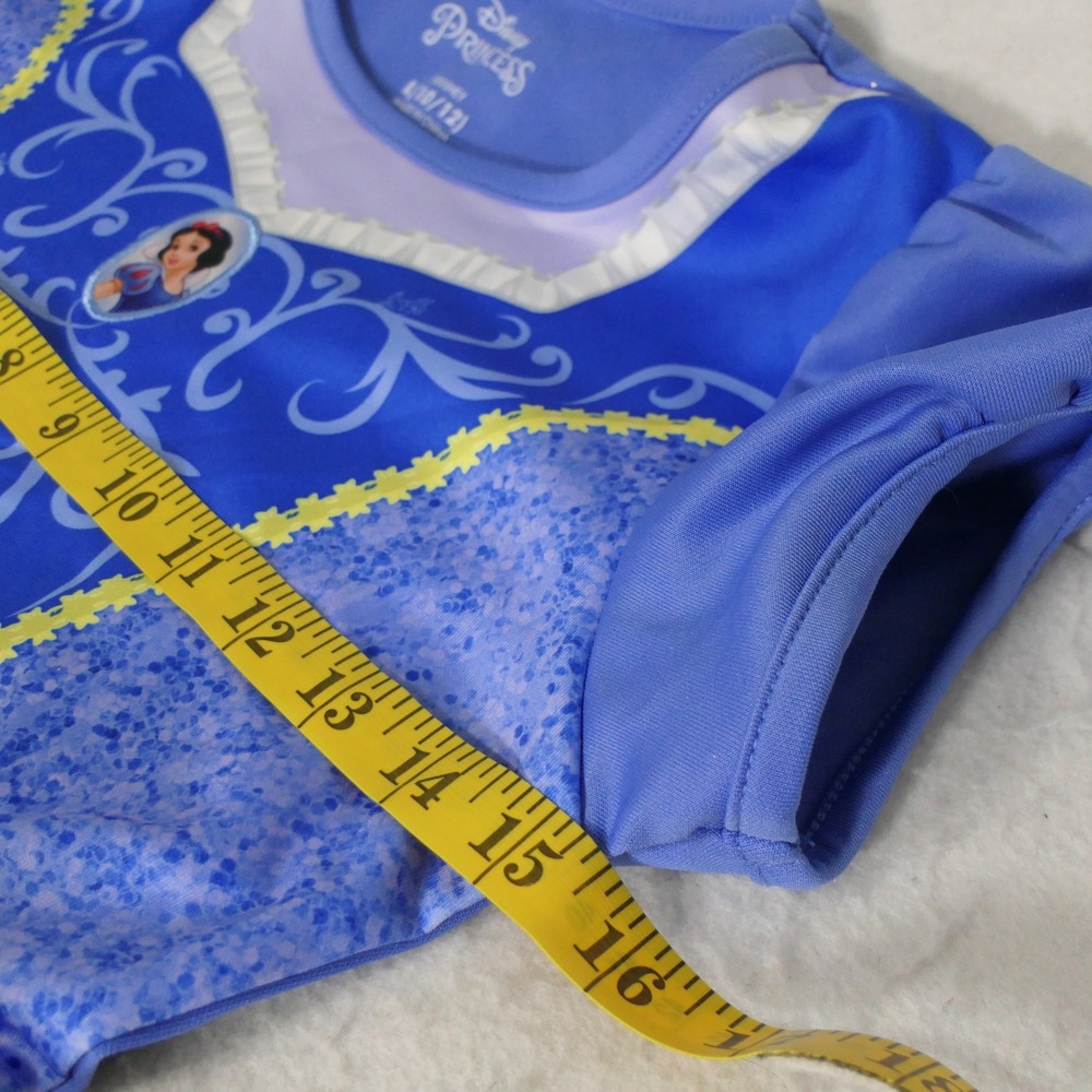 Disney Princess Kids Snow White Dress L 10/12 Blue Yellow Costume Fairytale - Picture 5 of 6